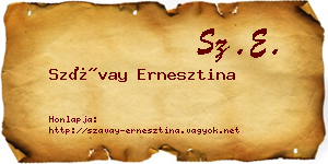 Szávay Ernesztina névjegykártya